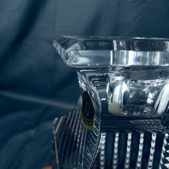 Val St Lambert Crystal Laslo Metropolis Candlestick Candle Holder Glass Decor - Picture 13 of 15